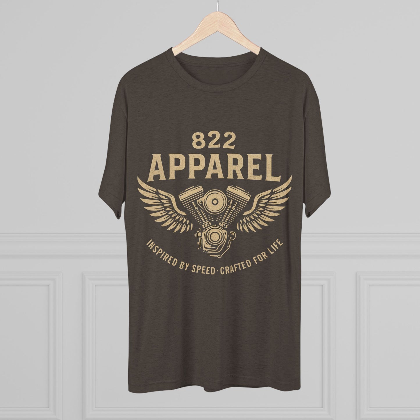 Vintage Motorcycle Inspired Unisex Tri-Blend Crew Tee