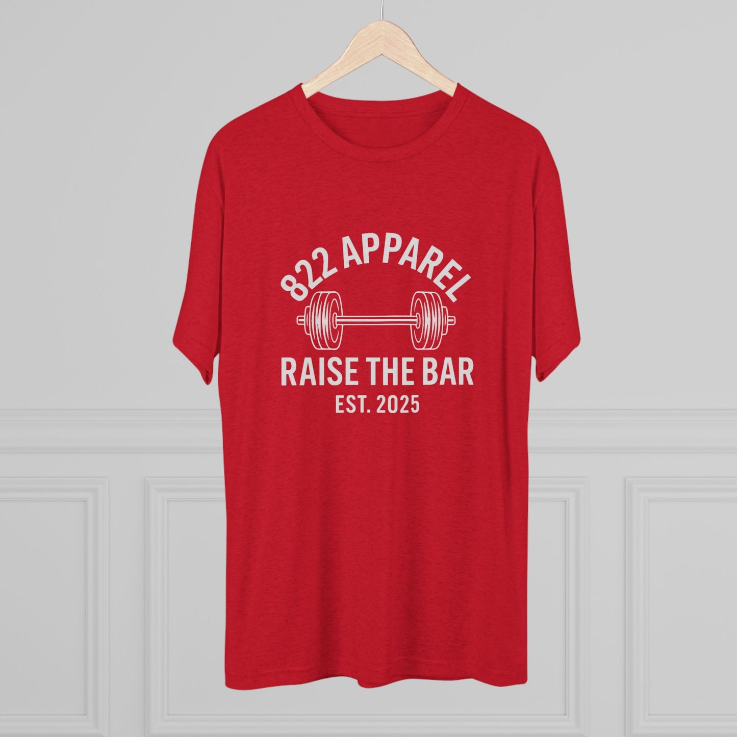 Raise The Bar Weightlifting Tee - 822 Apparel Gym Shirt (Est. 2025)