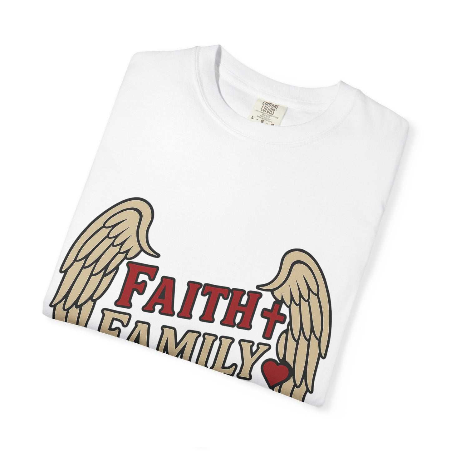 Faith Family Freedom Unisex T-Shirt | Garment-Dyed Tee for Celebrations, Casual Wear, Gift for Family, Freedom Lover, Everyday Style