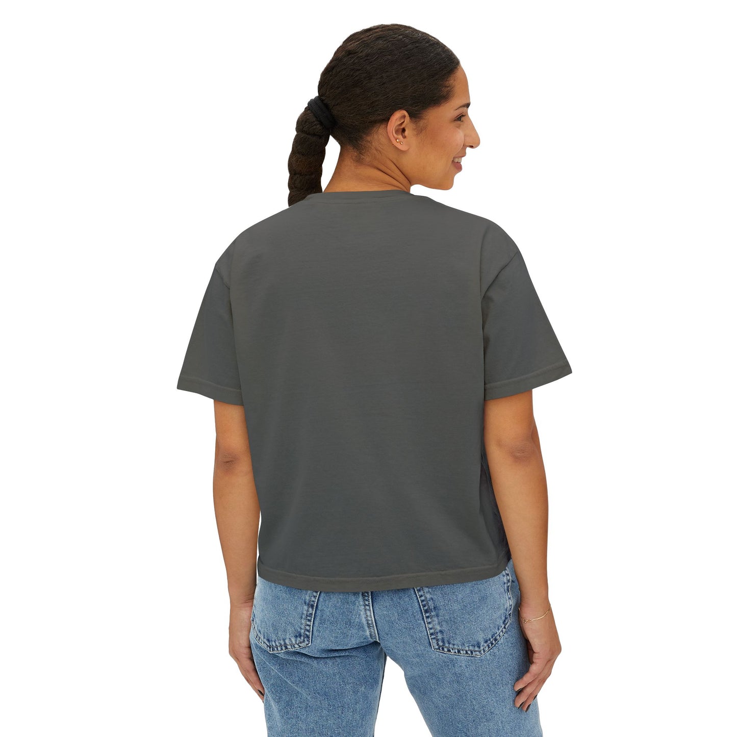 Valentine's Day Women's Boxy Tee with Heart Design