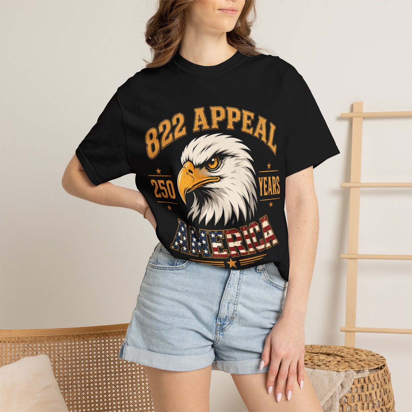 America Eagle Graphic T-Shirt — 822 Appeal 250 Years Patriotic Tee