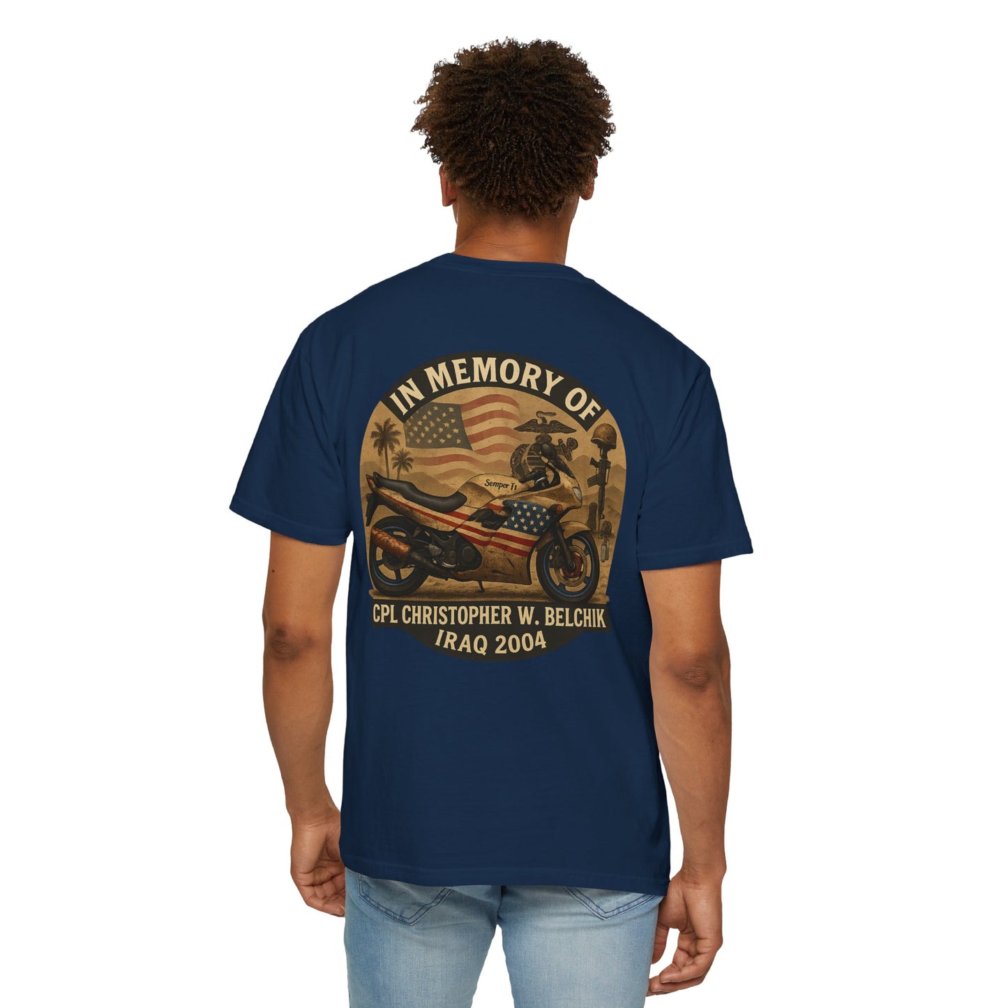 Cpl. Christopher W. Belchik Mens Memorial Tee Shirt
