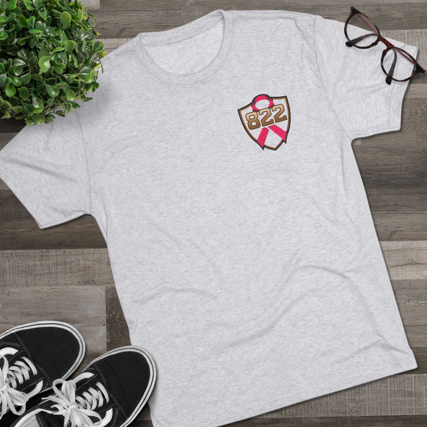 Breast Cancer Awareness Tee, Unisex Tri-Blend Crew Shirt, Supportive Gift, Inspirational Apparel, Fight Against Breast Cancer