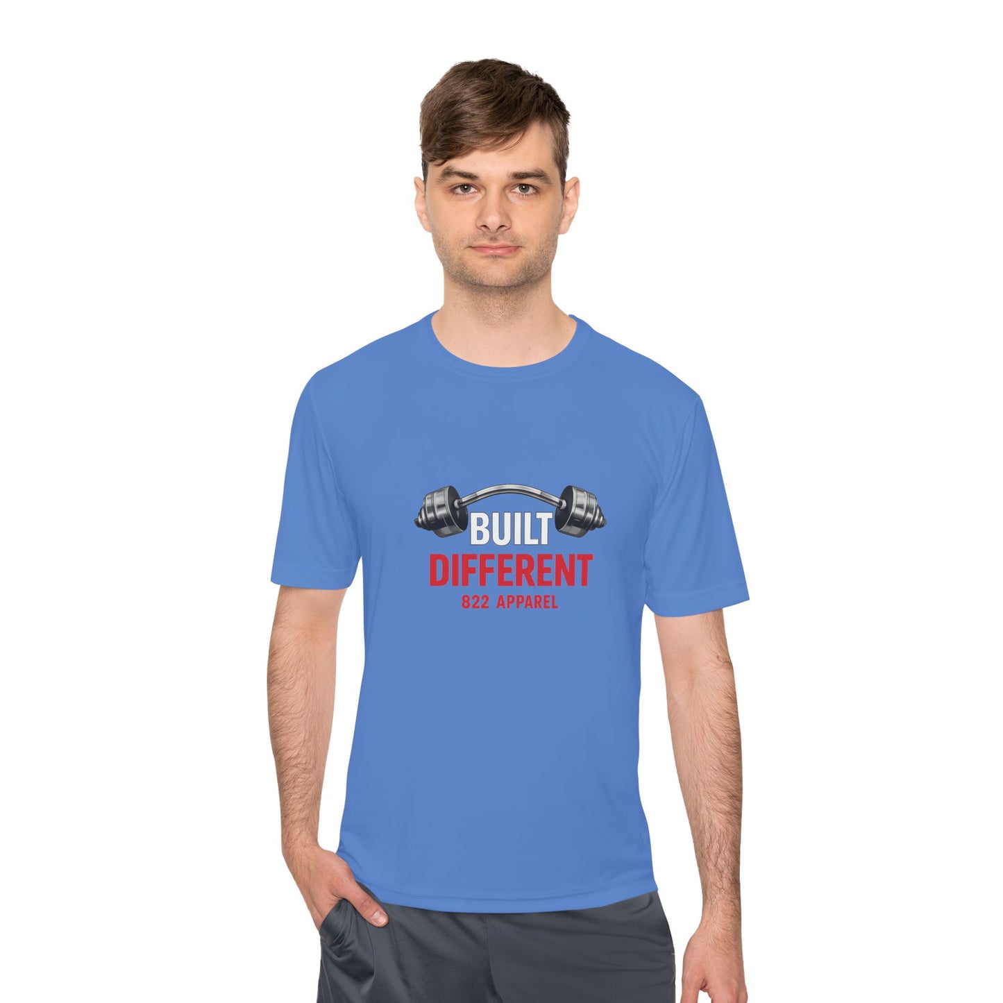 Built Different Weightlifting Tee — “Built Different” Gym Workout Shirt