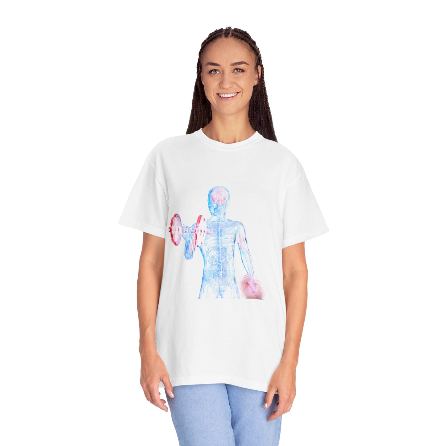 Unisex Fitness Anatomy Graphic T-Shirt - Weightlifting Design
