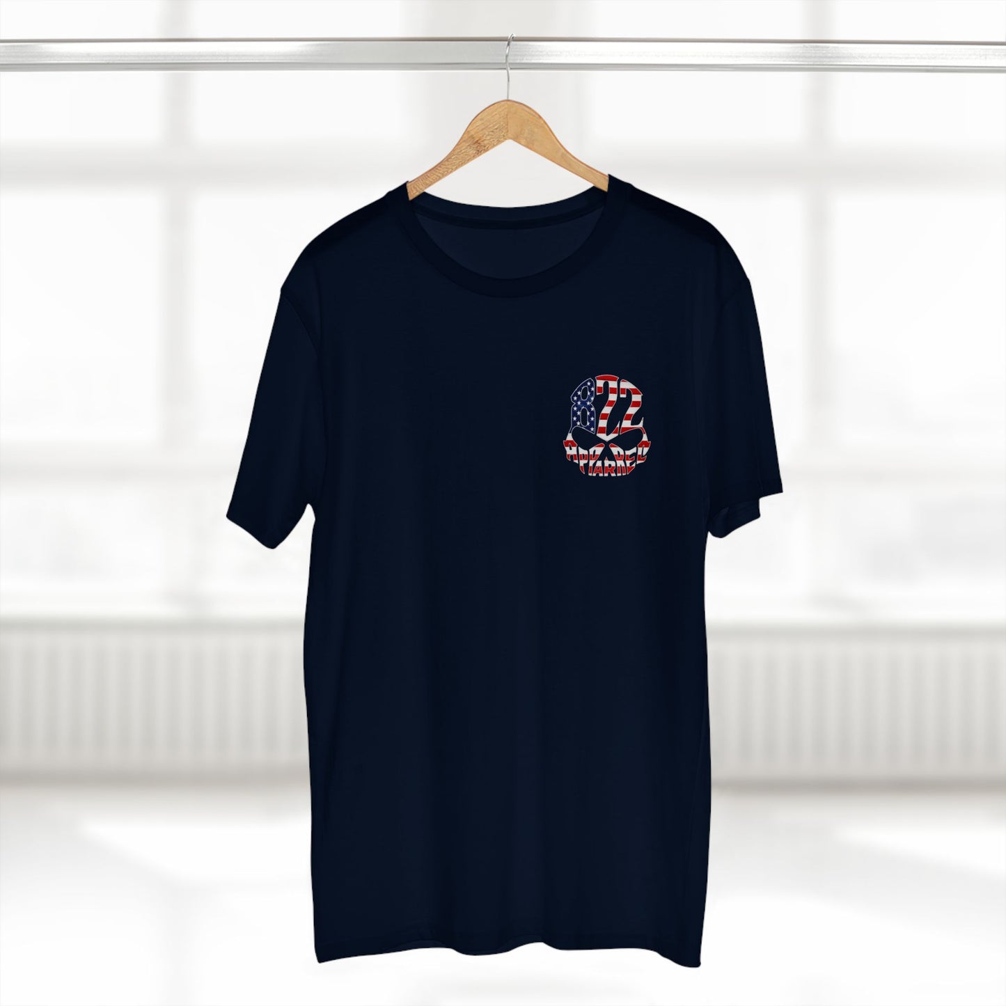 American Flag 822 Skull Tee - Patriotic Military Support T-Shirt