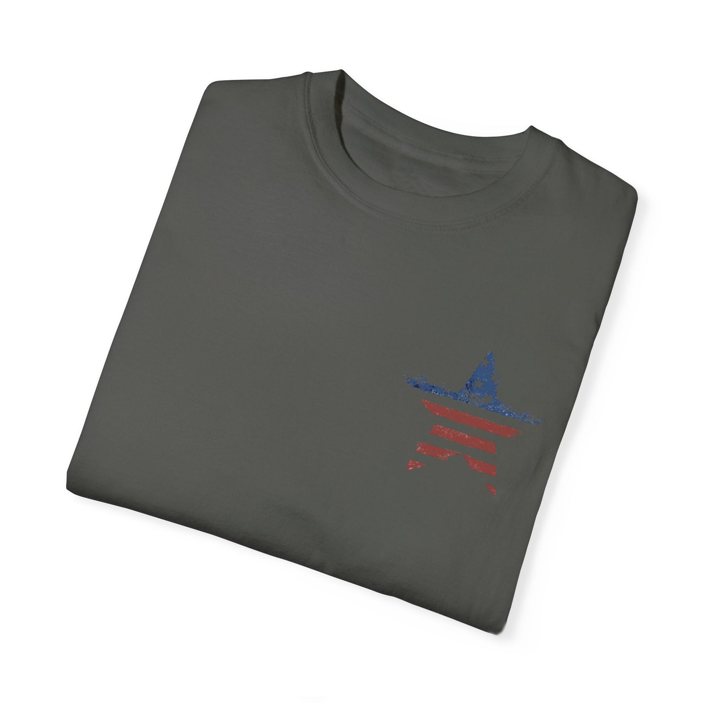 Patriotic Freedom T-shirt - Unisex Garment-Dyed Tee with Star & Liberty Design