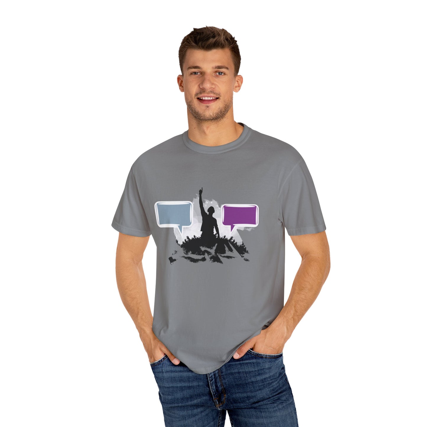 Unisex Garment-Dyed T-shirt: Empowering Voice and Sound Wave Art