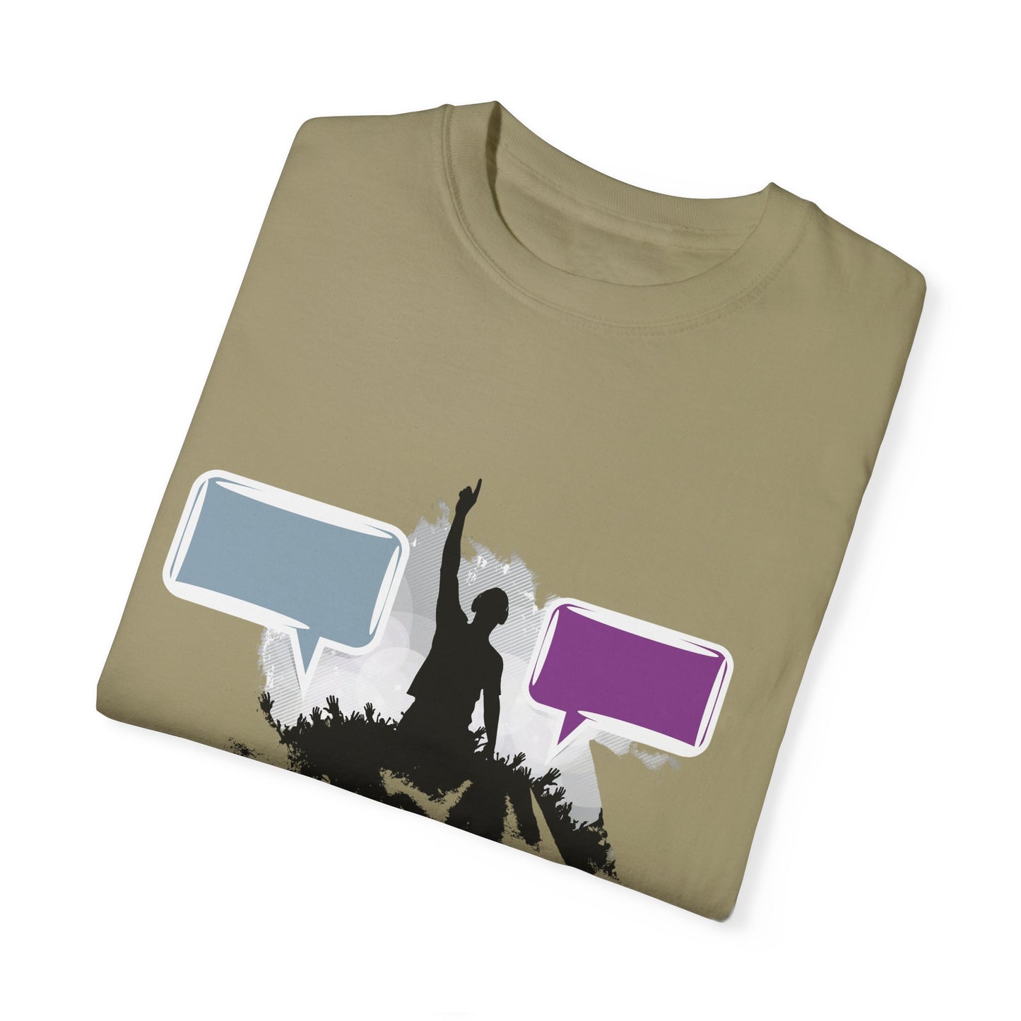 Unisex Garment-Dyed T-shirt: Empowering Voice and Sound Wave Art