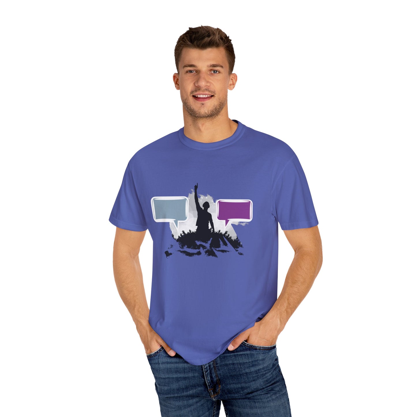 Unisex Garment-Dyed T-shirt: Empowering Voice and Sound Wave Art