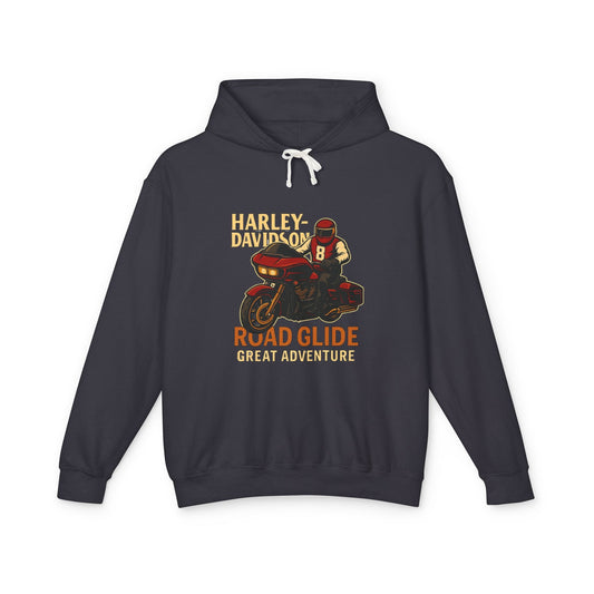 Harley-Davidson Adventure Hoodie for Motorcycle Enthusiasts, Unisex Sweatshirt, Lightweight Hoodie, Gift for Bikers, Road Trip Apparel