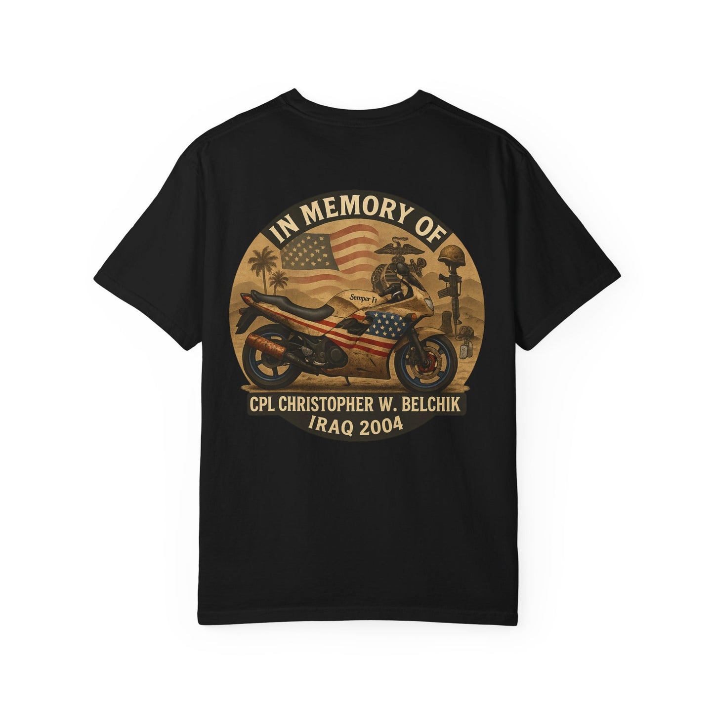 Cpl. Christopher W. Belchik Mens Memorial Tee Shirt