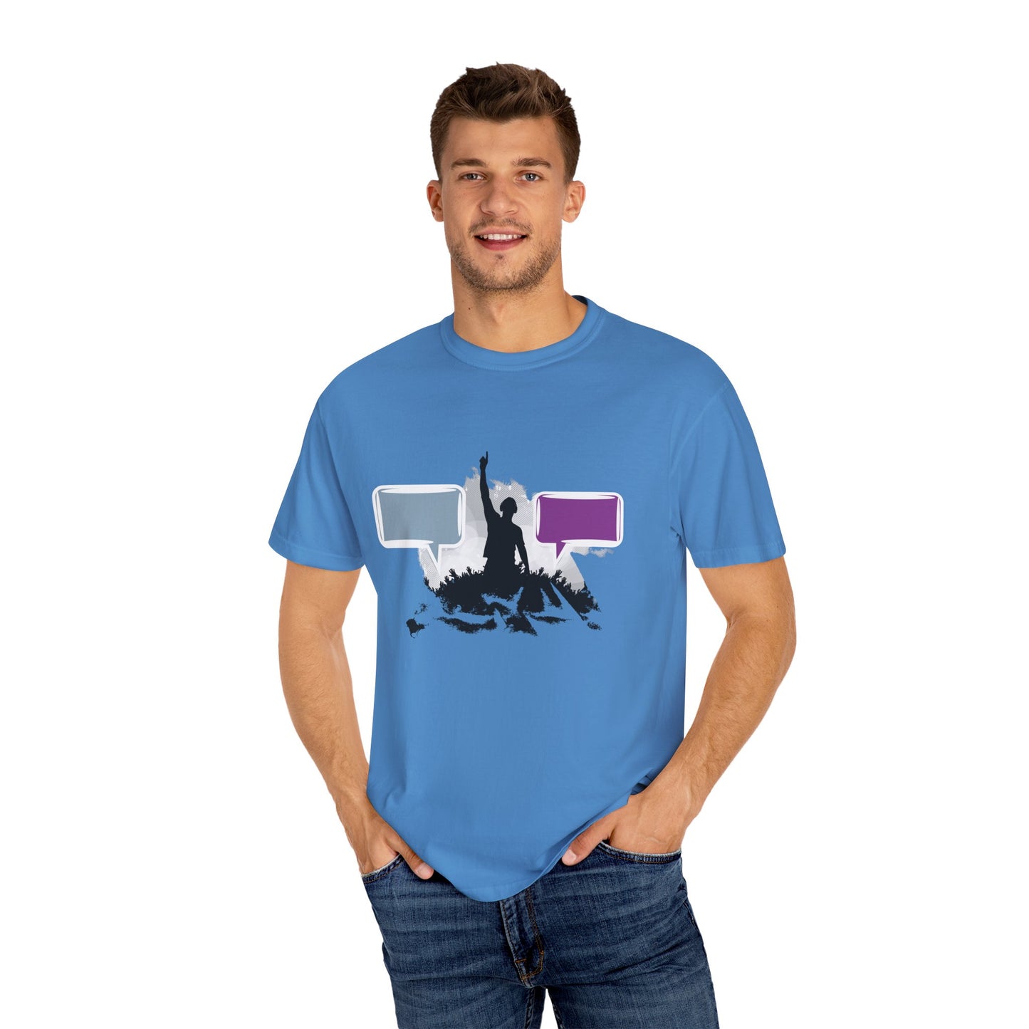 Unisex Garment-Dyed T-shirt: Empowering Voice and Sound Wave Art