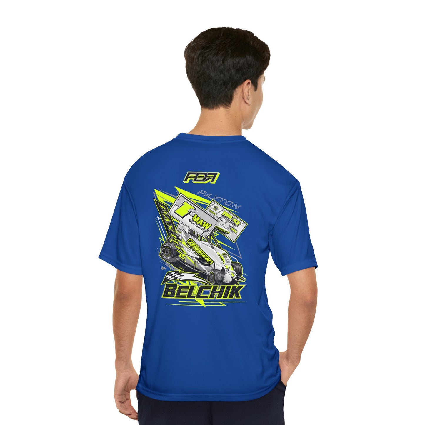 PBR Men's Performance T-Shirt with Bold Racing Design