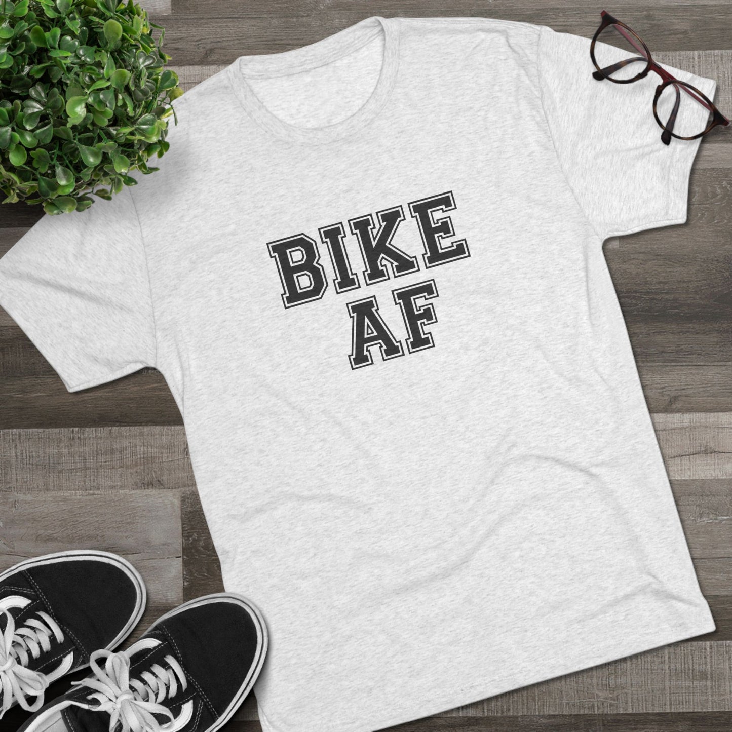 Bike AF Unisex Tri-Blend Crew Tee - Perfect for Cyclists, Biking Enthusiasts, Gift for Him/Her, Active Lifestyle, Casual Wear
