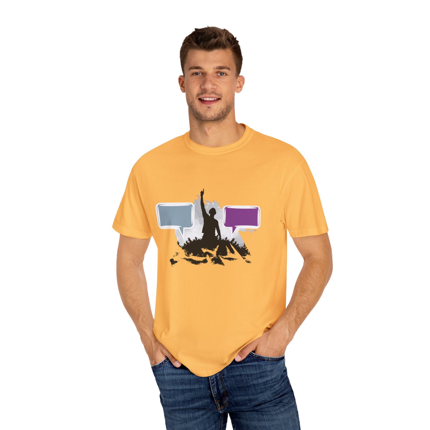 Unisex Garment-Dyed T-shirt: Empowering Voice and Sound Wave Art