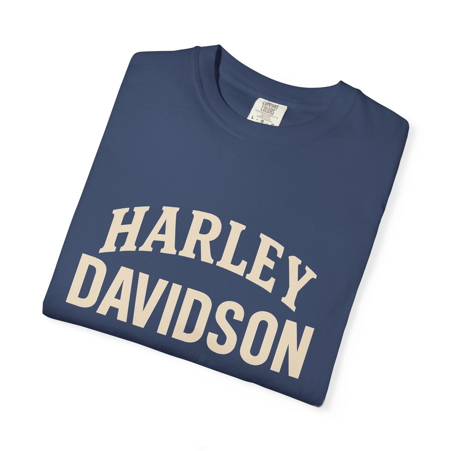 Harley Davidson Unisex Garment-Dyed T-Shirt, Vintage Motorcycle Tee, Biker Apparel, Casual Wear, Gift for Riders, Unique Graphic Tee