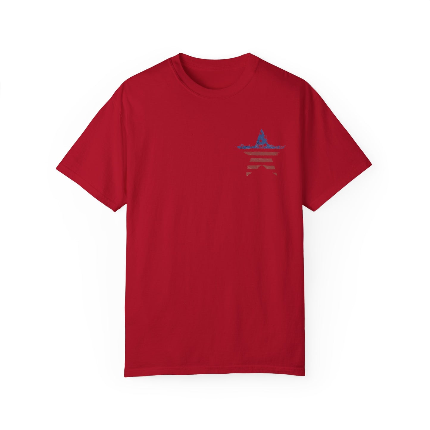 Patriotic Freedom T-shirt - Unisex Garment-Dyed Tee with Star & Liberty Design