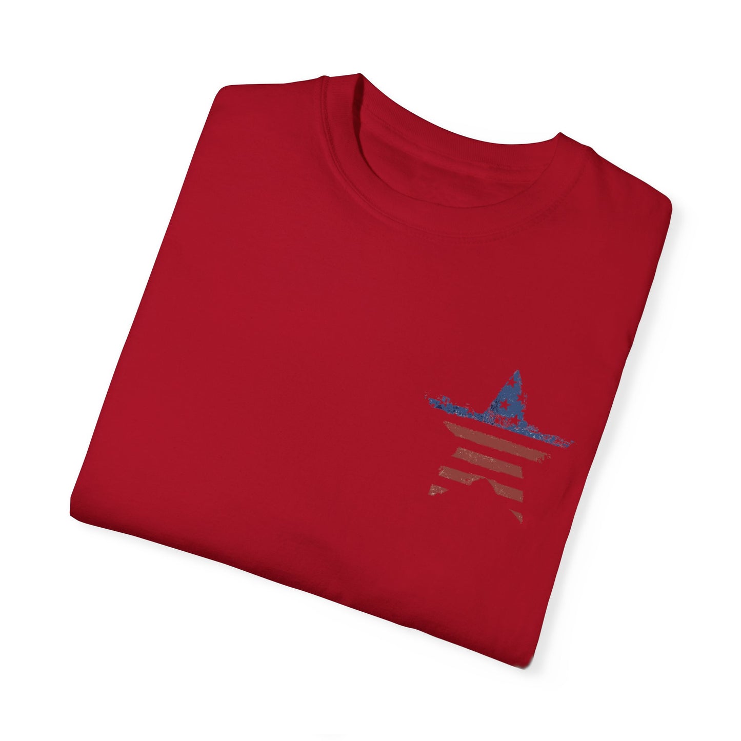 Patriotic Freedom T-shirt - Unisex Garment-Dyed Tee with Star & Liberty Design