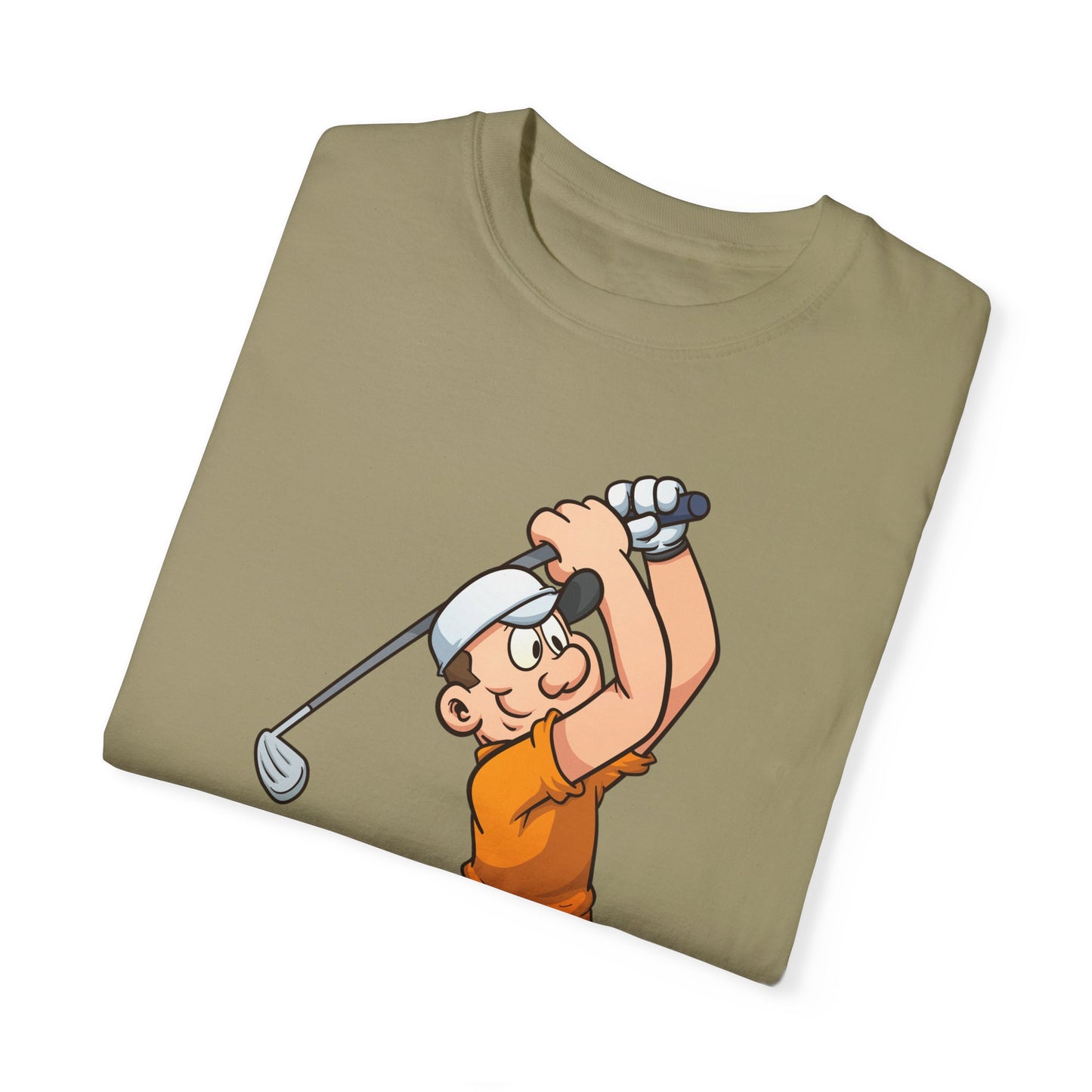 Golfing Cartoon Unisex Garment-Dyed T-shirt