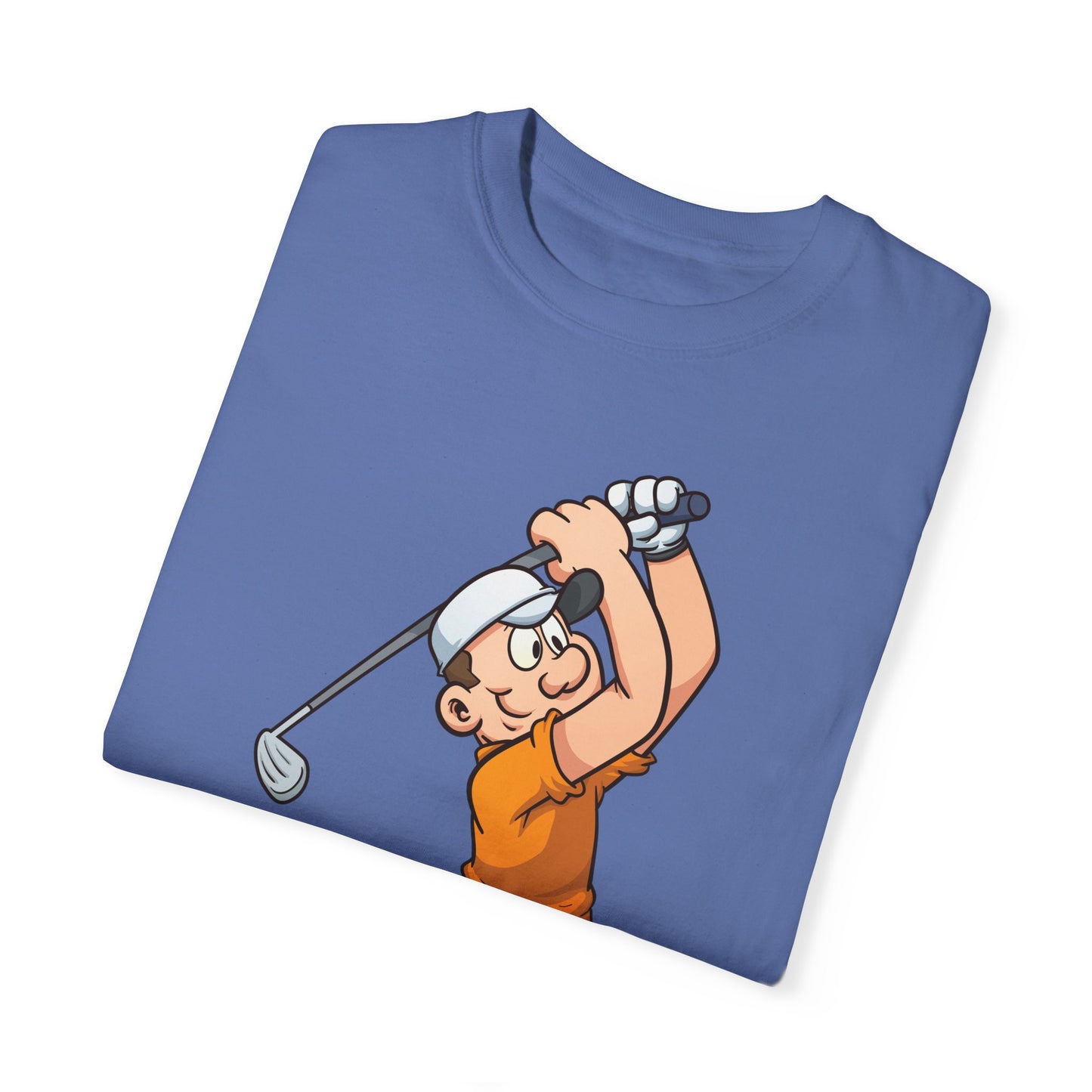 Golfing Cartoon Unisex Garment-Dyed T-shirt
