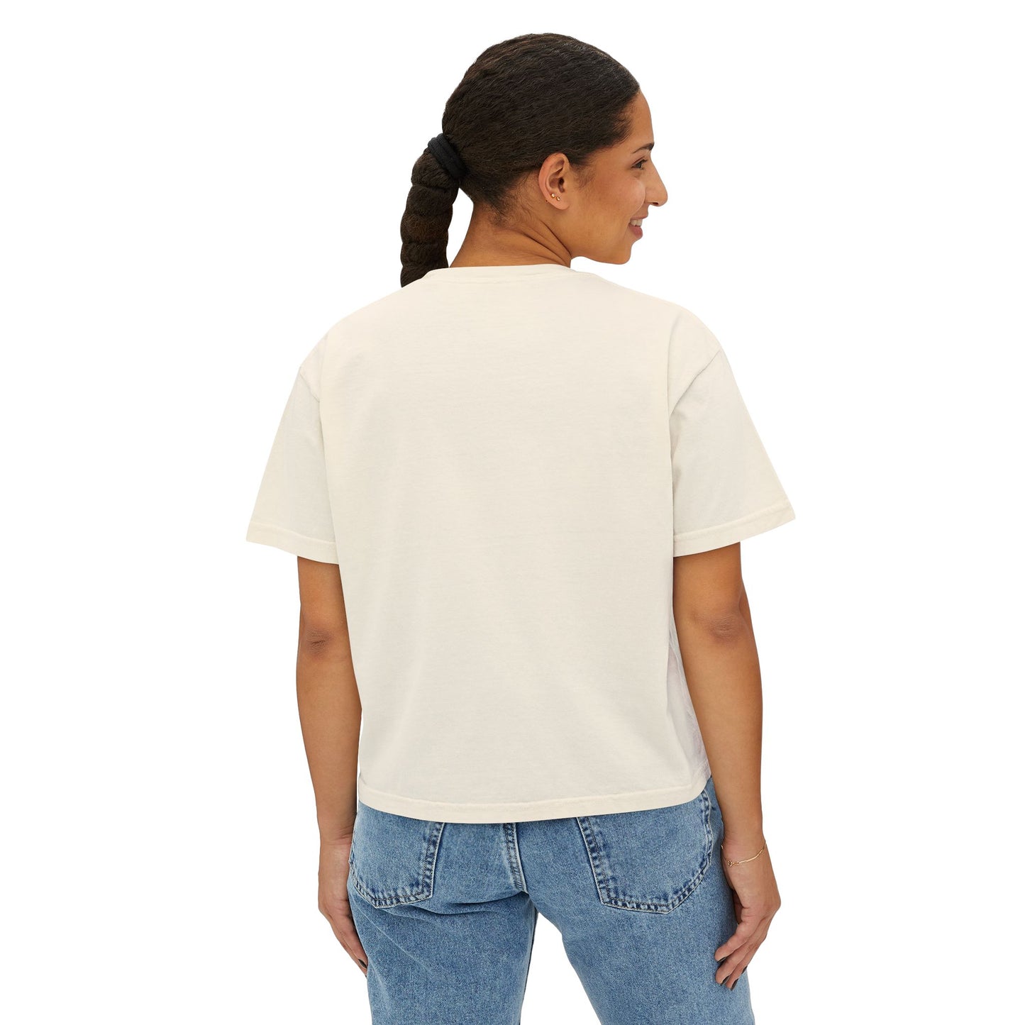 Valentine's Day Women's Boxy Tee with Heart Design
