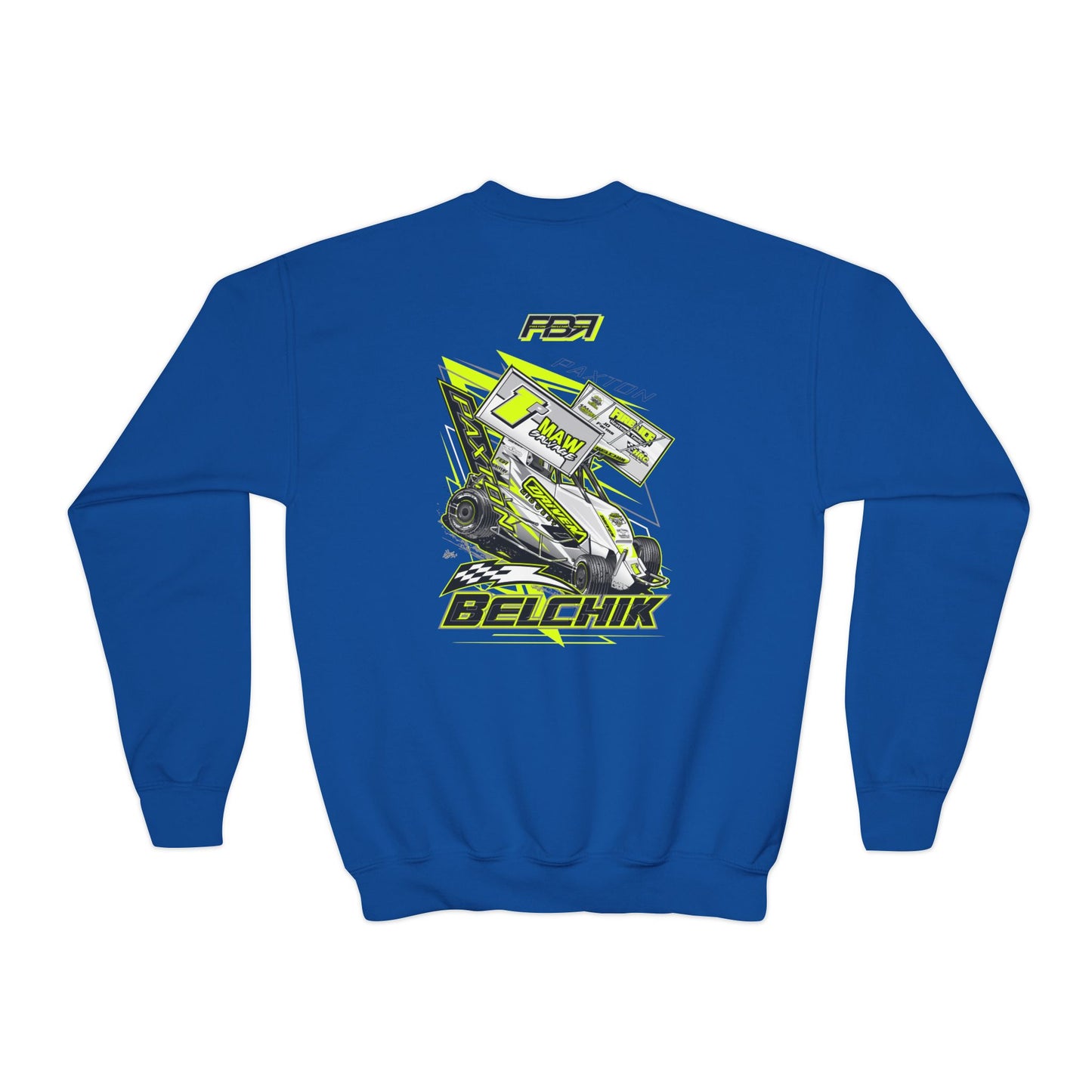 PBR Youth Crewneck Sweatshirt - Bold Racing Design for Young Fans