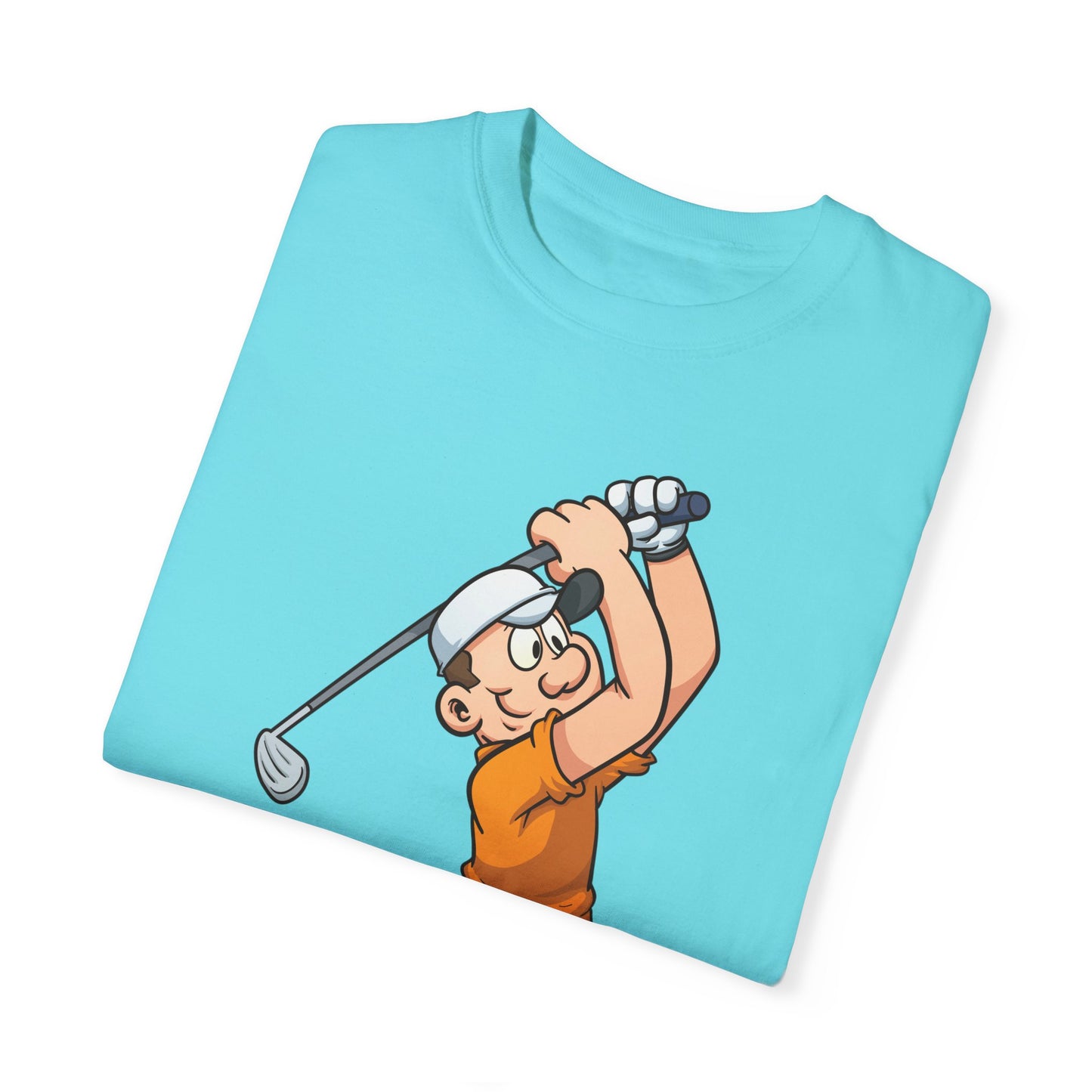 Golfing Cartoon Unisex Garment-Dyed T-shirt