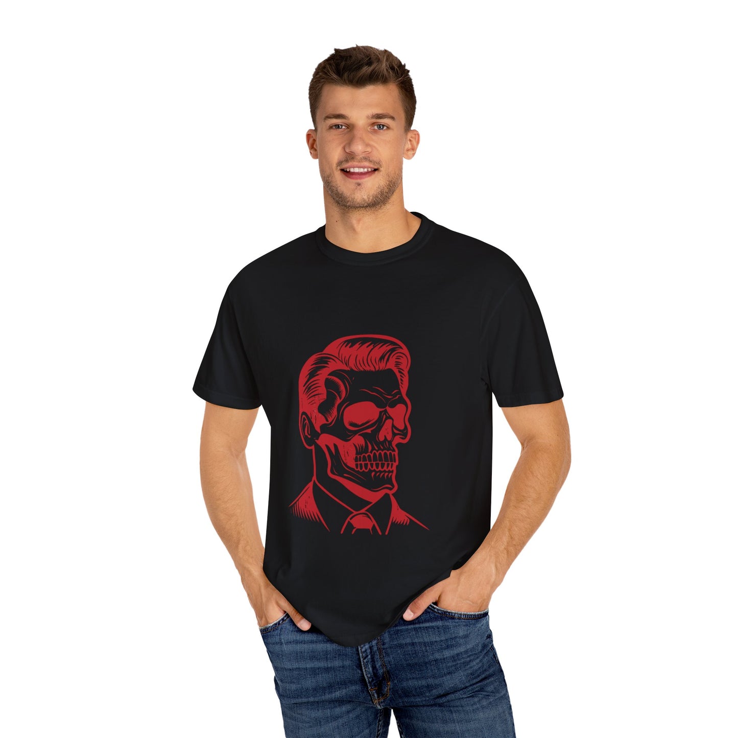 Stylish Skull Graphic Unisex T-Shirt - Perfect for Halloween & Casual Wear