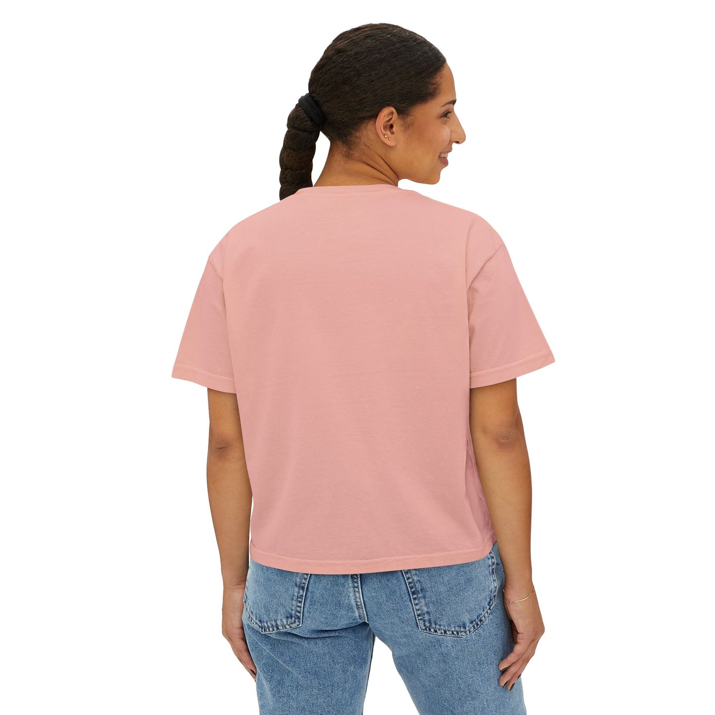 Valentine's Day Women's Boxy Tee with Heart Design