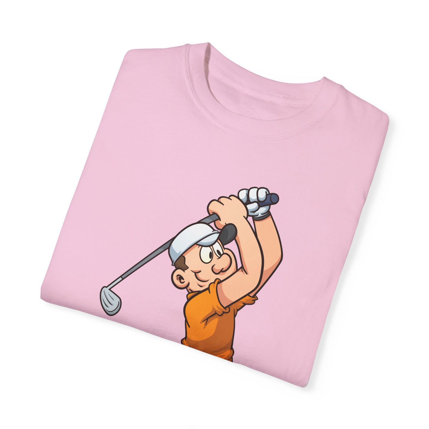 Golfing Cartoon Unisex Garment-Dyed T-shirt