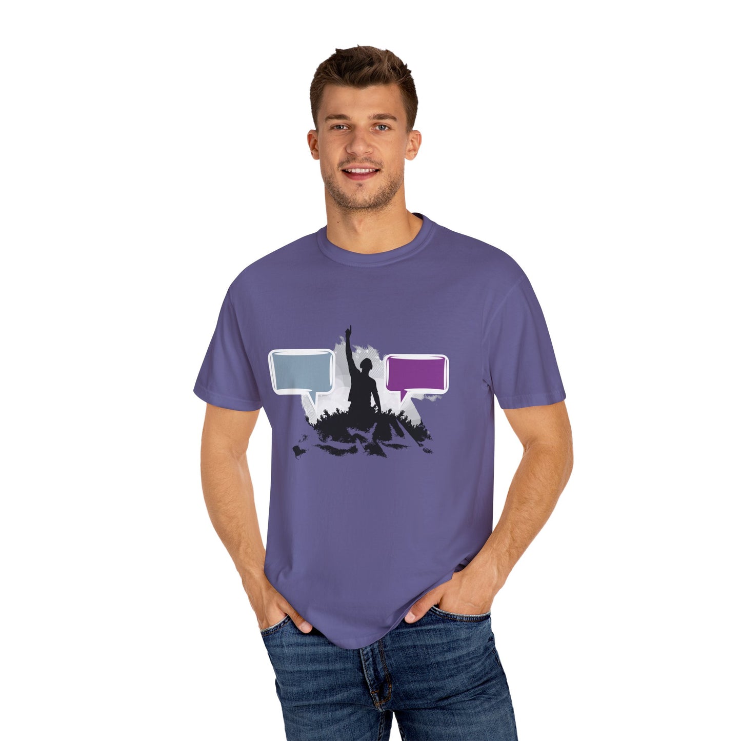 Unisex Garment-Dyed T-shirt: Empowering Voice and Sound Wave Art