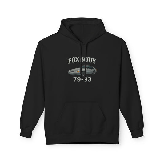 Fox Body Car Enthusiast Hoodie, Vintage Auto Apparel, Gift for Car Lovers, Unisex Fleece Sweatshirt, Classic Car Merchandise