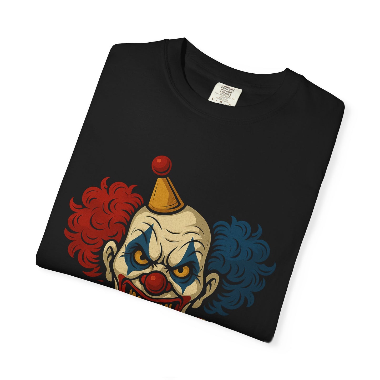Halloween Clown T-Shirt, Unisex Horror Tee, Spooky Costume, Fall Party Wear, Unique Graphic Tee