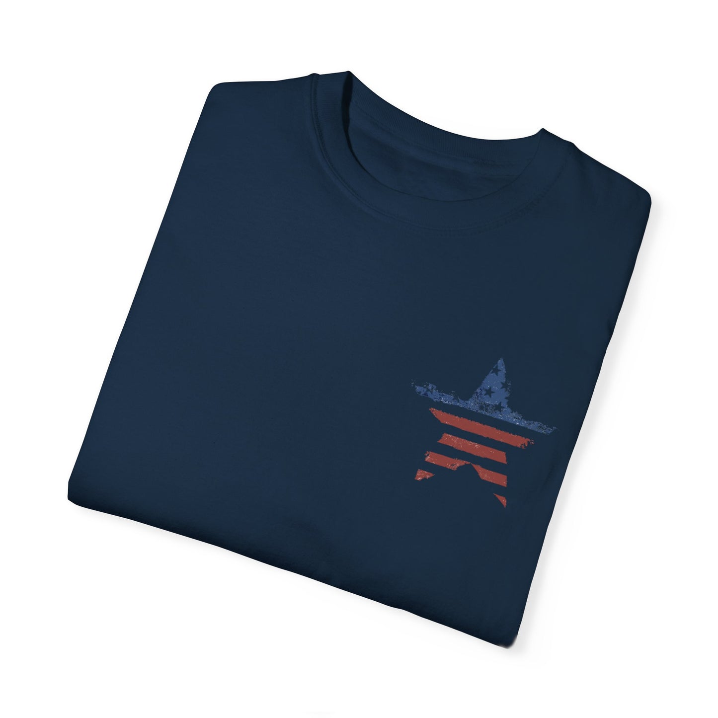 Patriotic Freedom T-shirt - Unisex Garment-Dyed Tee with Star & Liberty Design