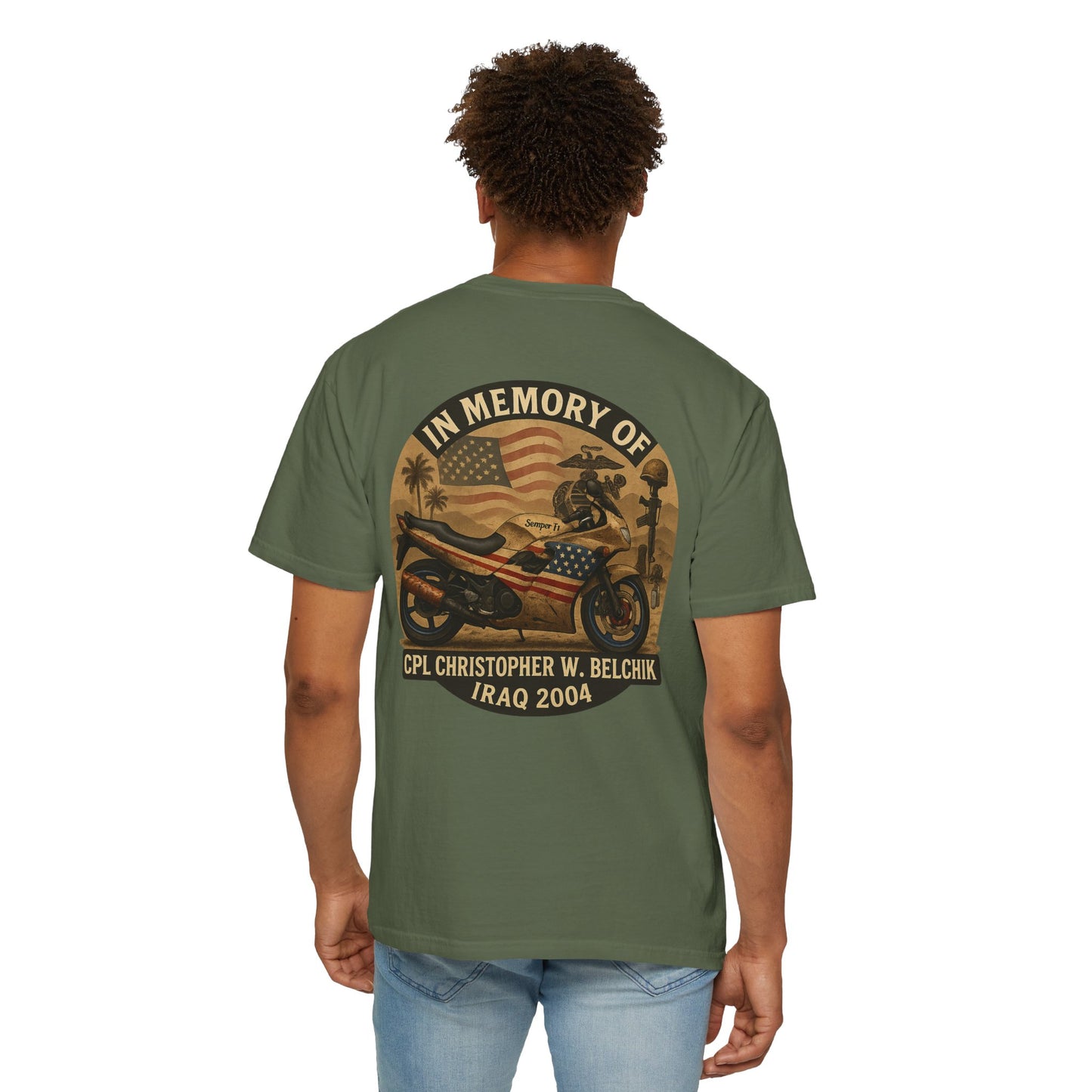Cpl. Christopher W. Belchik Mens Memorial Tee Shirt