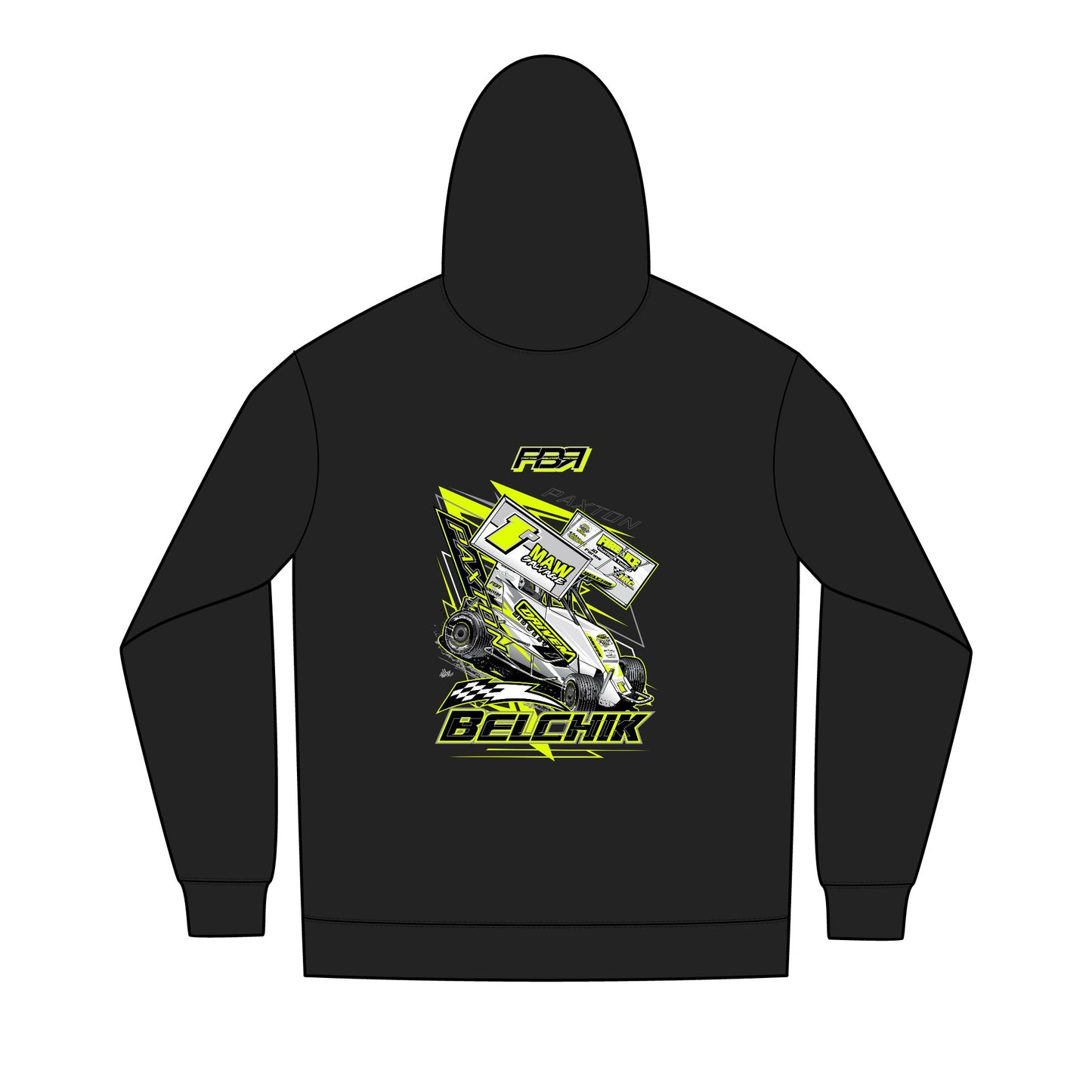 PBR Men's Racing Hoodie - Full-Zip Re-Fleece™ with Bold Design, Perfect for Drivers, Fans, Casual Wear, Gifts, Race Day