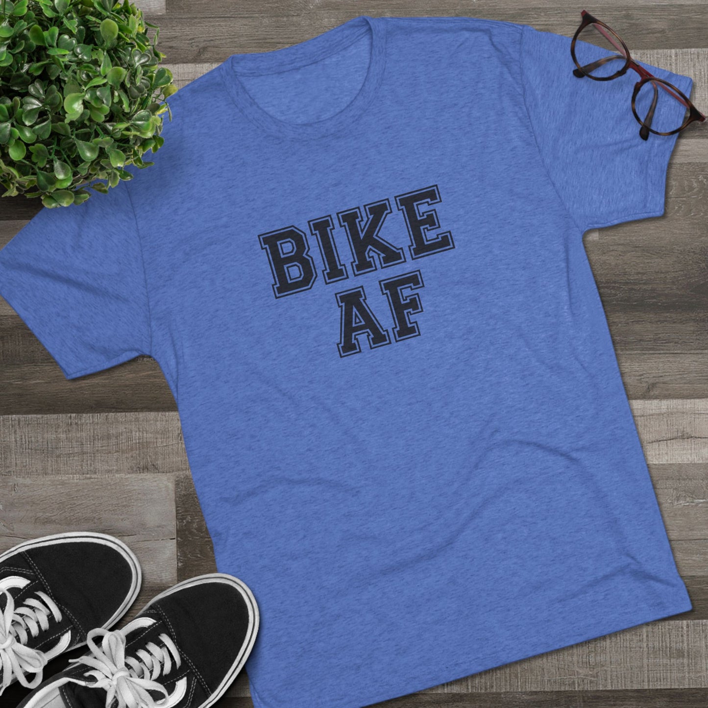 Bike AF Unisex Tri-Blend Crew Tee - Perfect for Cyclists, Biking Enthusiasts, Gift for Him/Her, Active Lifestyle, Casual Wear