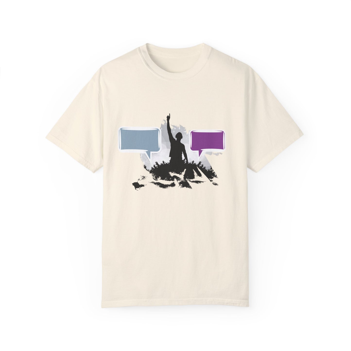 Unisex Garment-Dyed T-shirt: Empowering Voice and Sound Wave Art
