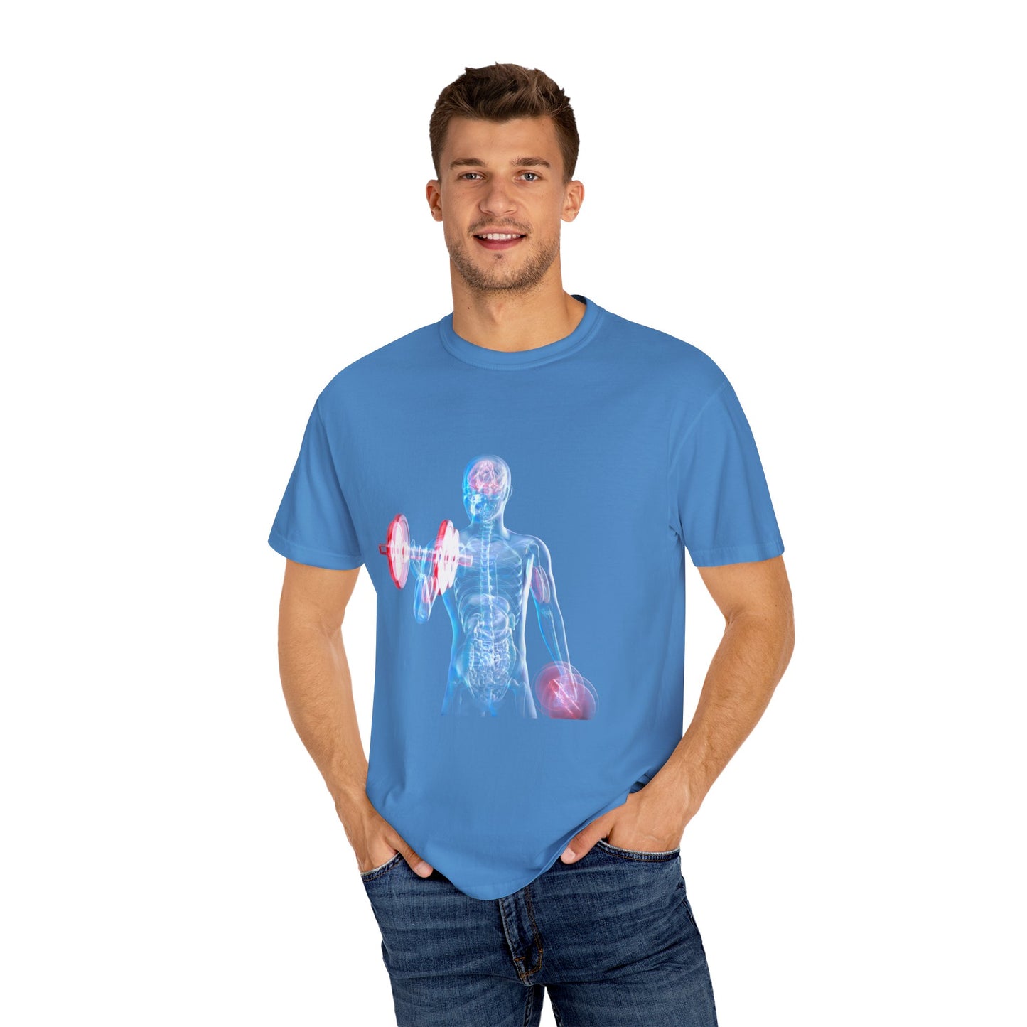 Unisex Fitness Anatomy Graphic T-Shirt - Weightlifting Design