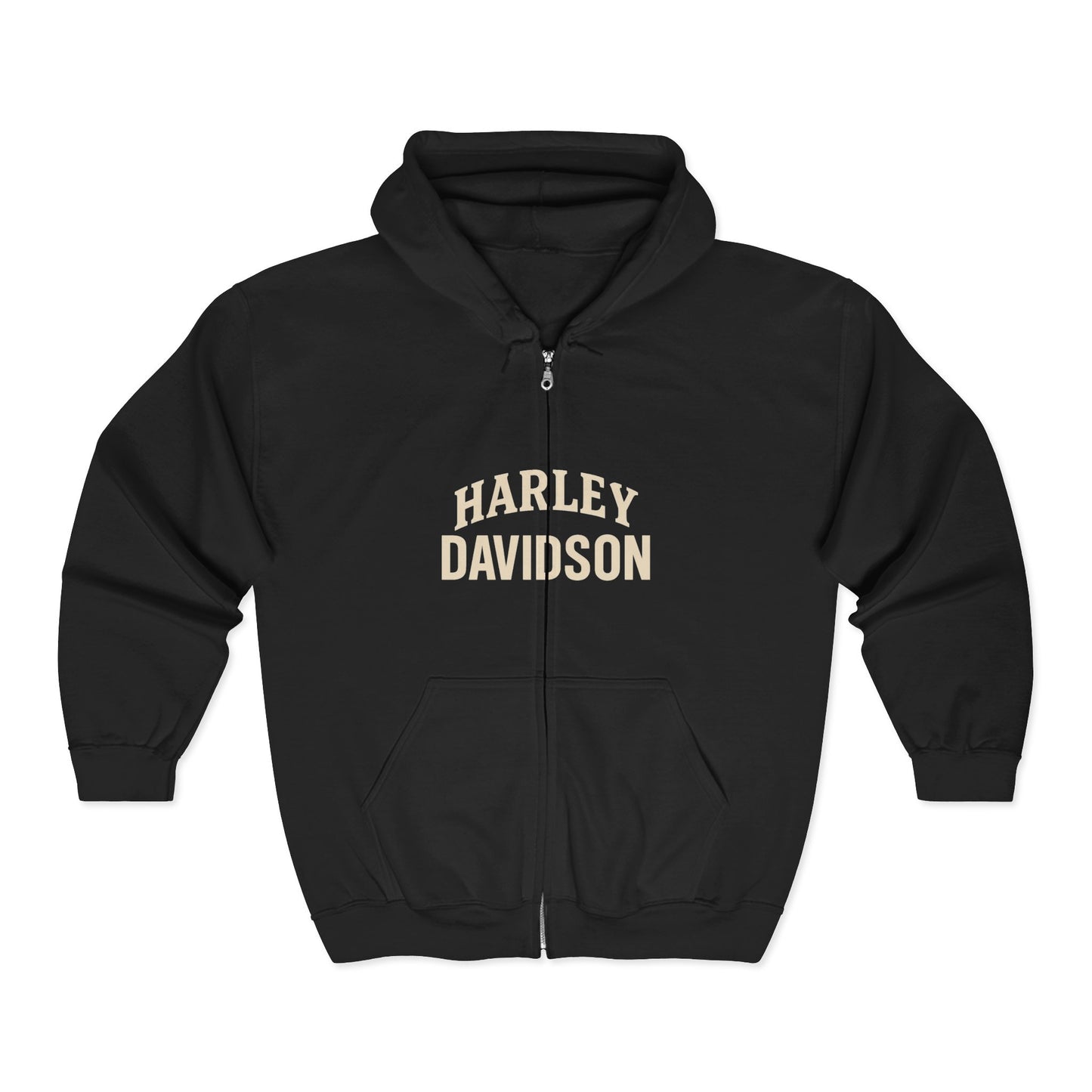 Harley Davidson Zip Hoodie - Unisex Heavy Blend™ Sweatshirt for Bikers, Gifts, Casual Wear, Motorcycle Events, Everyday Comfort