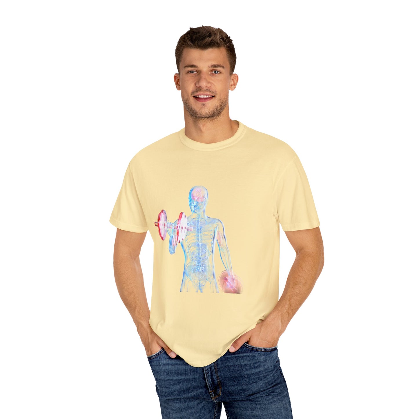 Unisex Fitness Anatomy Graphic T-Shirt - Weightlifting Design