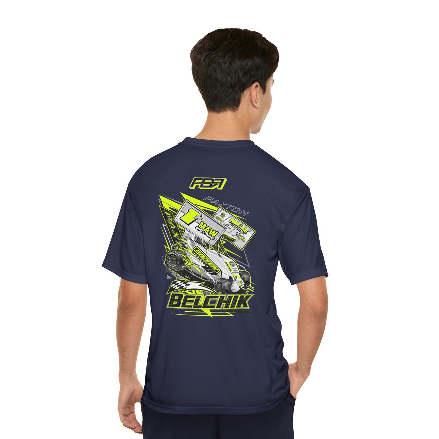 PBR Men's Performance T-Shirt with Bold Racing Design