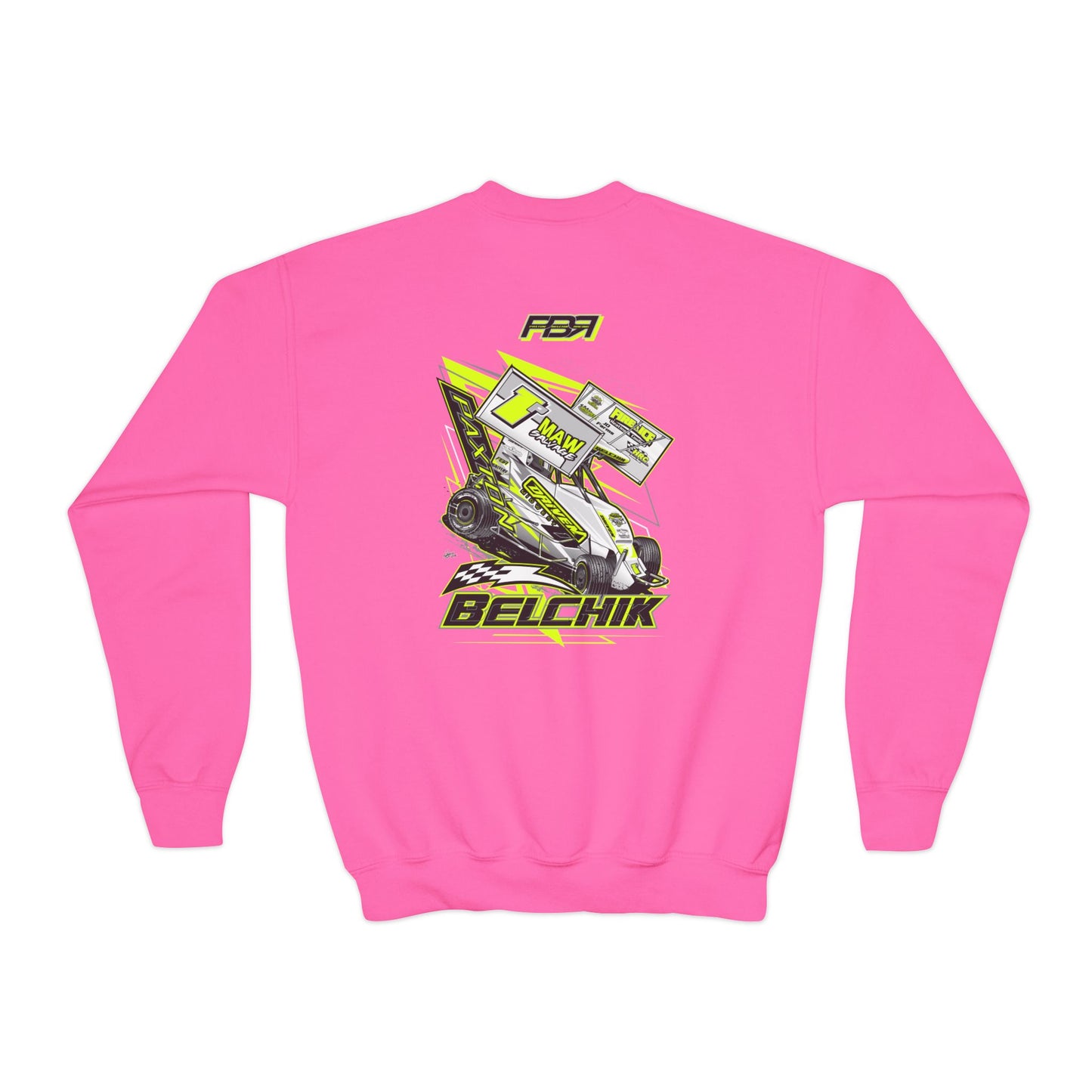 PBR Youth Crewneck Sweatshirt - Bold Racing Design for Young Fans