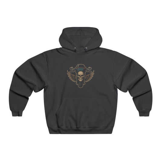 Men's Skull Wings Hoodie, Gothic Sweatshirt, Casual Wear, Gift for Him, Halloween Outfit