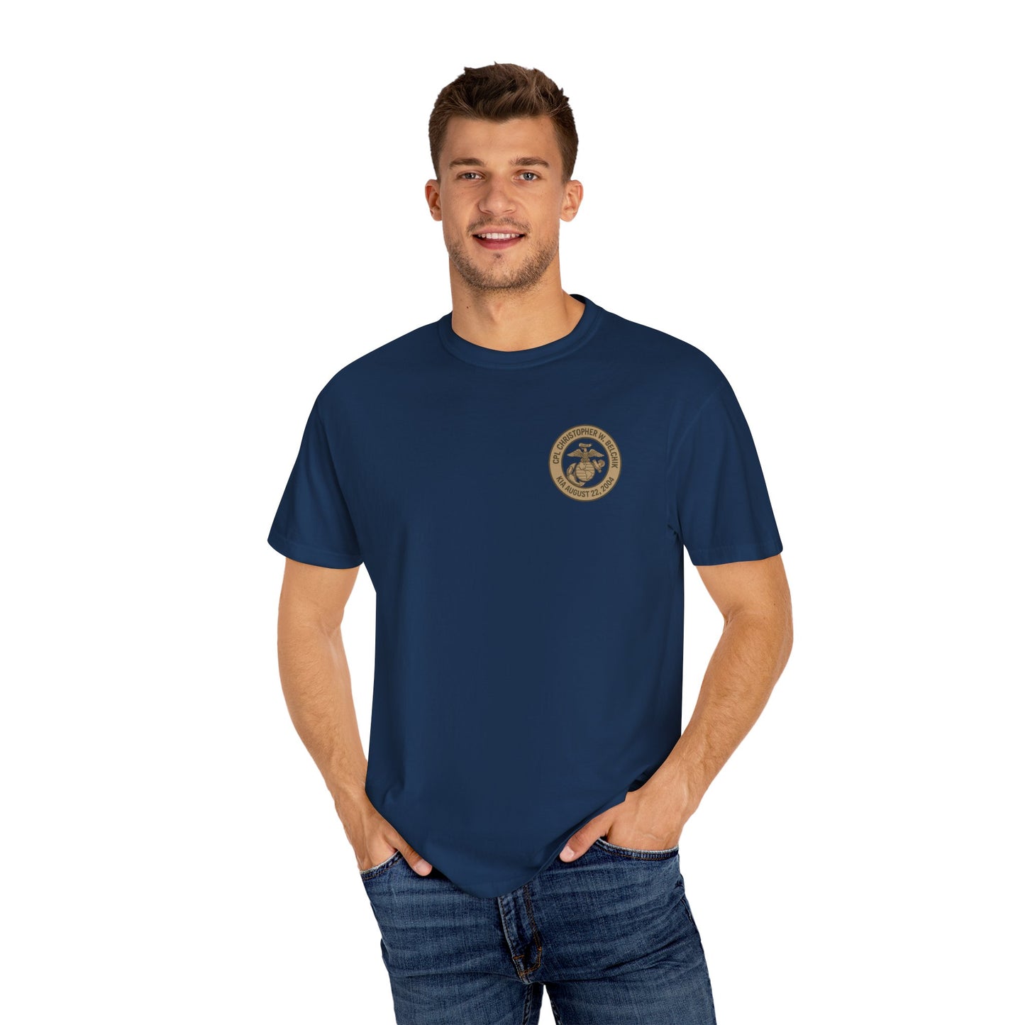 Cpl. Christopher W. Belchik Mens Memorial Tee Shirt