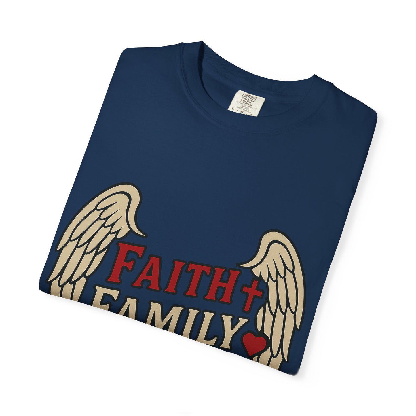 Faith Family Freedom Unisex T-Shirt | Garment-Dyed Tee for Celebrations, Casual Wear, Gift for Family, Freedom Lover, Everyday Style