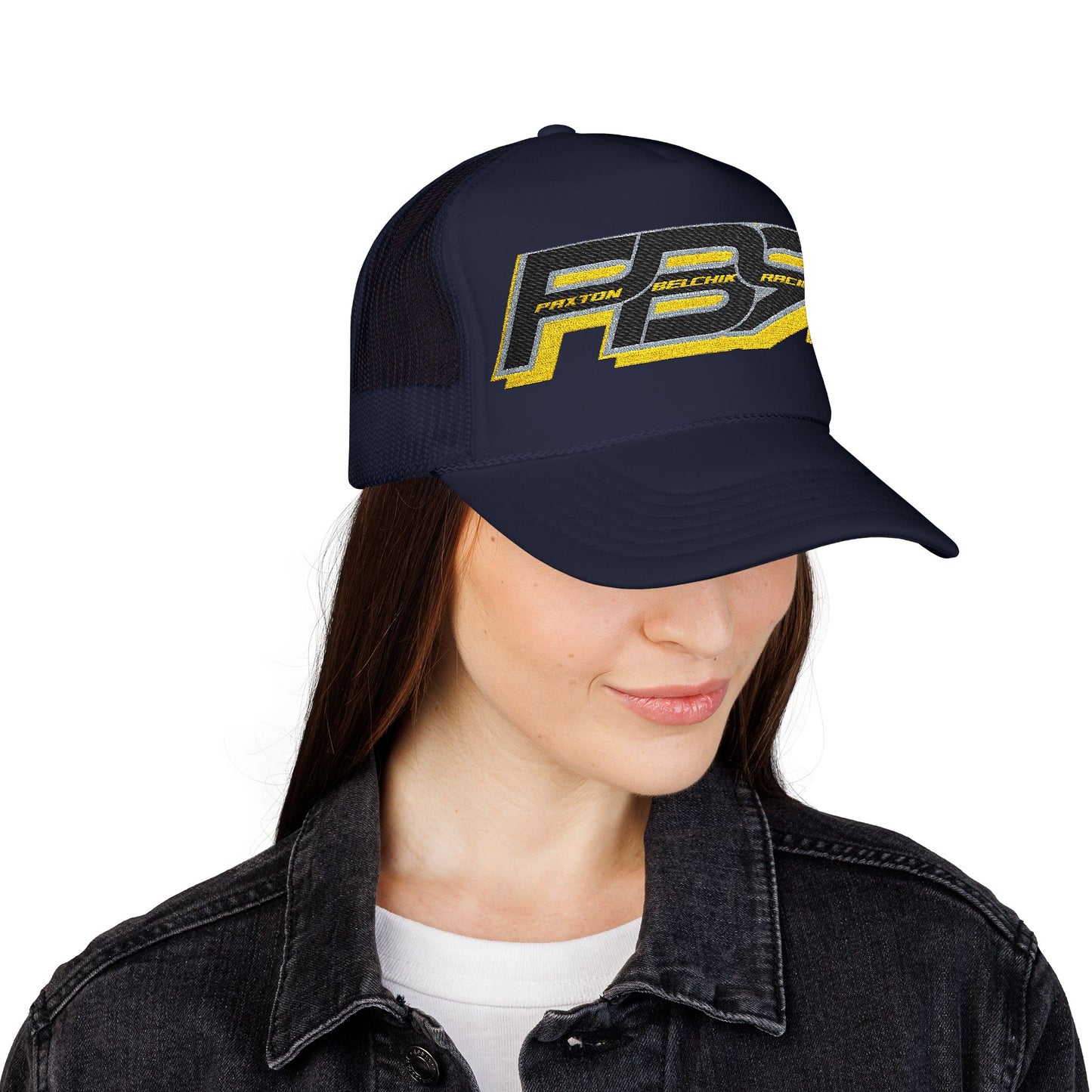 Racing Foam Trucker Hat with Embroidered PB7 Logo