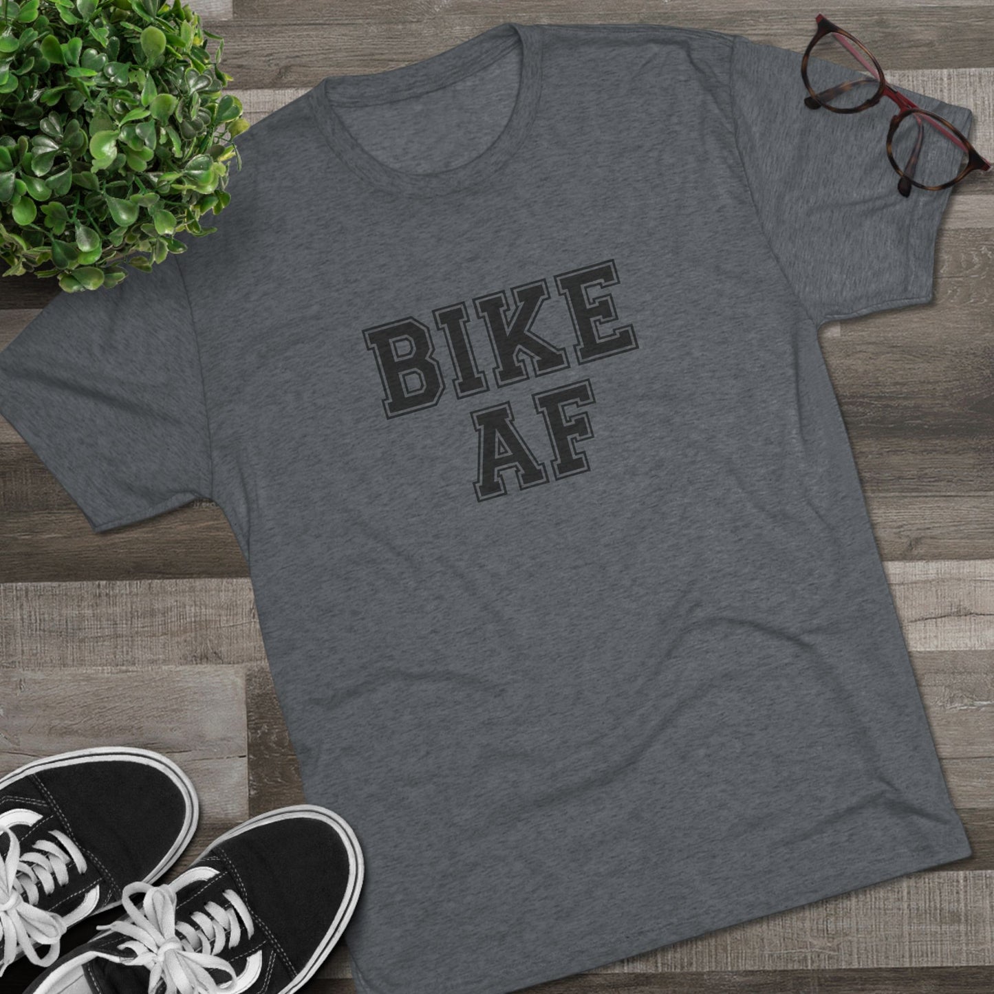 Bike AF Unisex Tri-Blend Crew Tee - Perfect for Cyclists, Biking Enthusiasts, Gift for Him/Her, Active Lifestyle, Casual Wear