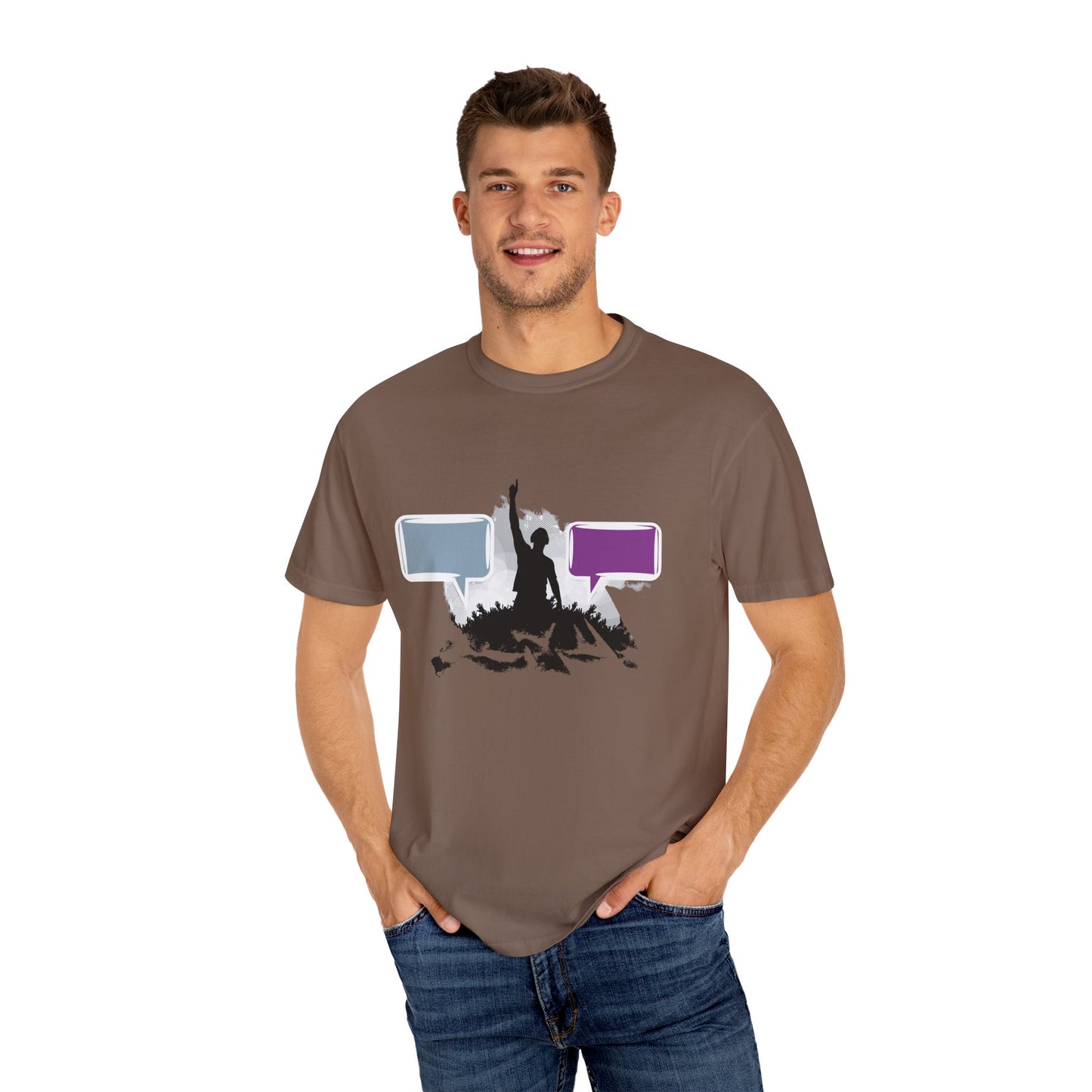 Unisex Garment-Dyed T-shirt: Empowering Voice and Sound Wave Art